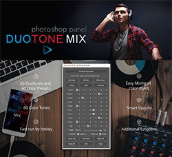 极品PS拓展面板－色调混合(含高清视频教程)：DuoTone Mix Photoshop panel